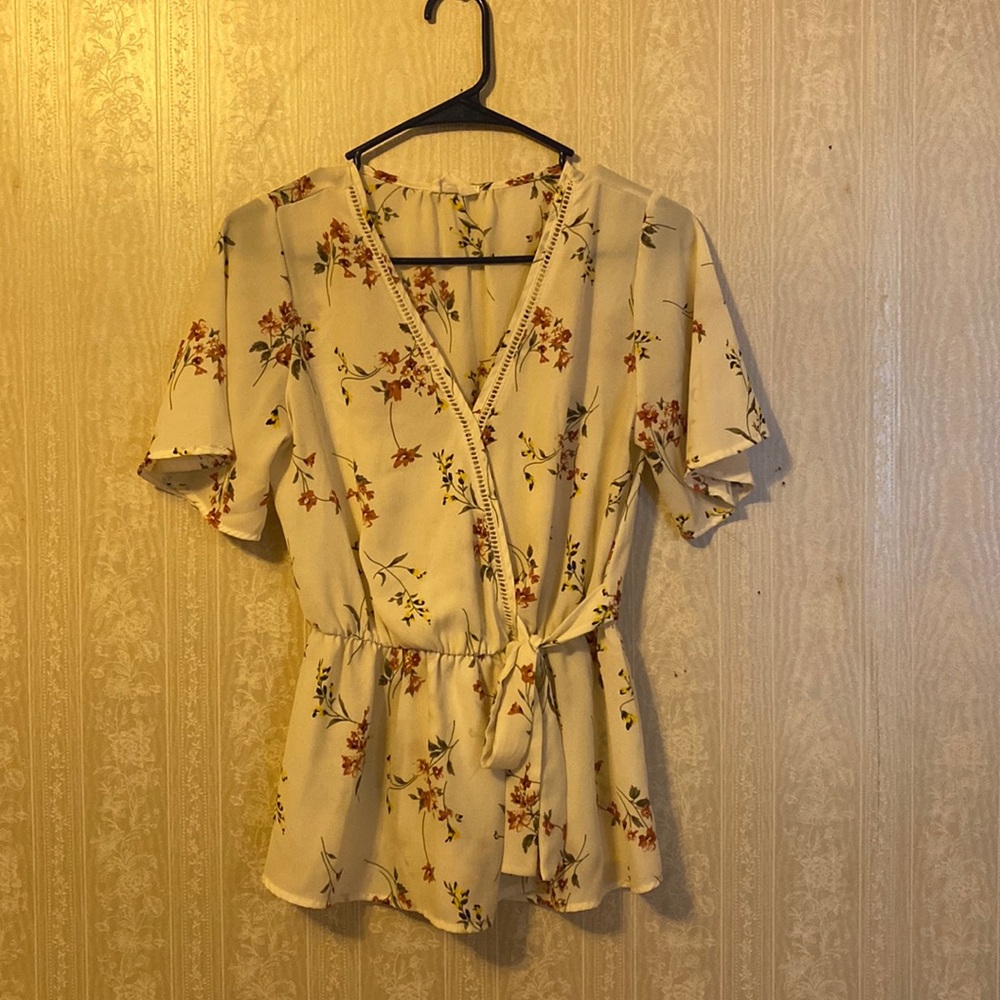 White floral top